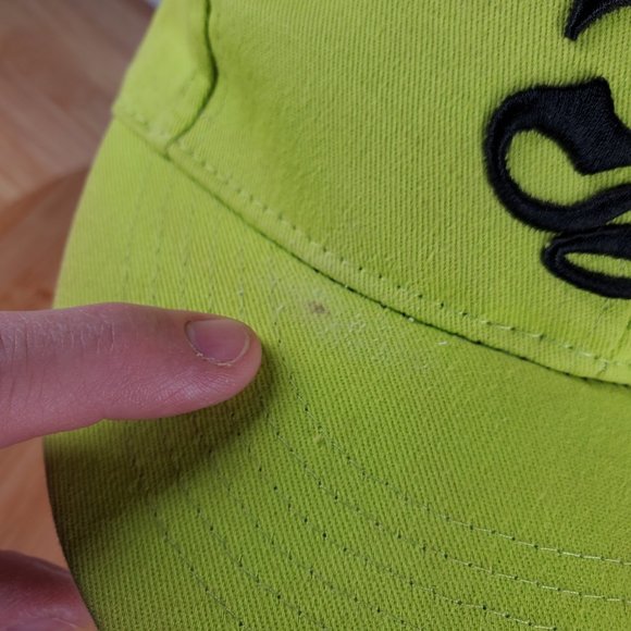 South Pole Flexfit Bright Yellow Baseball Hat Black Embroider Logo Youth 6.75 - Picture 8 of 8